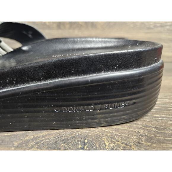 Donald Pliner FIFI Thong Sandal Woven Slide Gray Leather size 8.5 - Picture 6 of 10